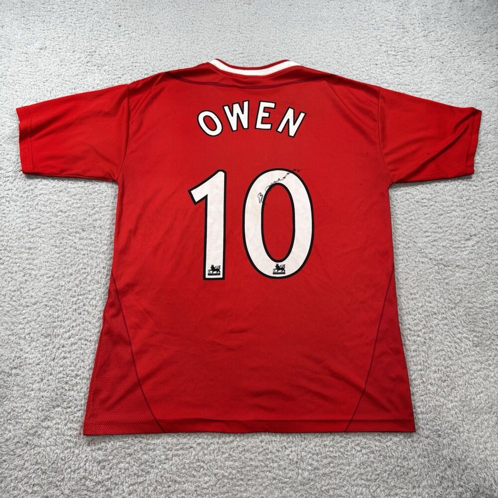*SIGNED* 02/03 Liverpool OWEN Soccer Jersey Football Shirt England Medium